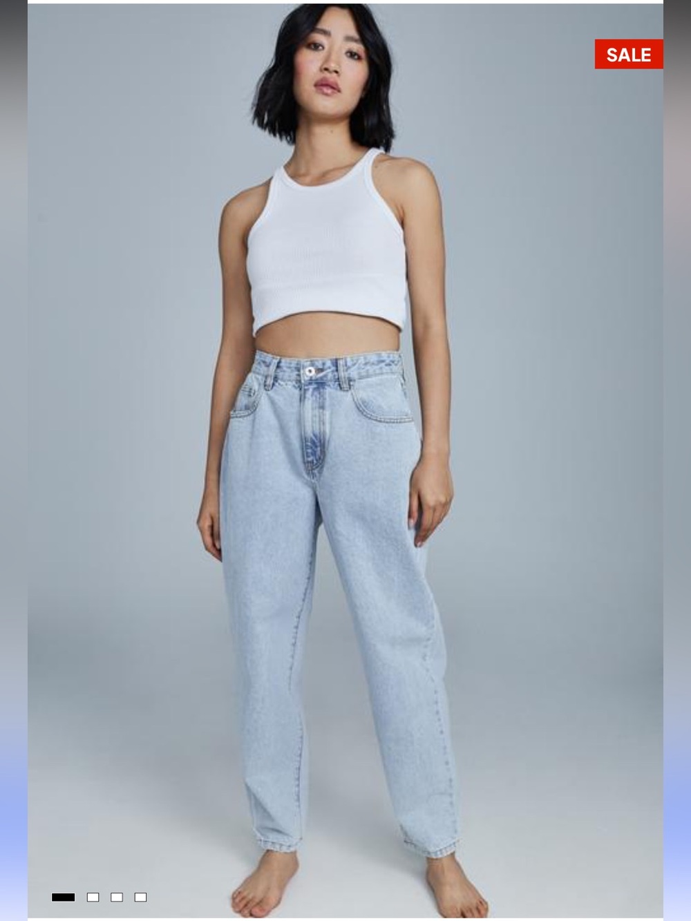 Cotton On • Women’s Light Blue Wash Slouch Mom Jeans Size 8 NWOT